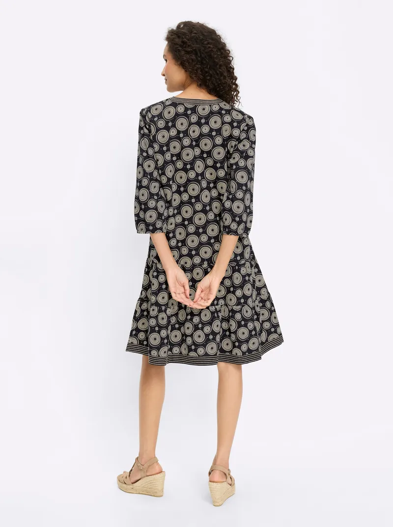 heine Druckkleid, Schwarz-sand-bedruckt, – Produktbild 2 von 2