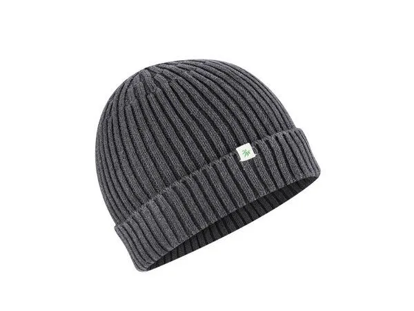 HempAge HempAge Strickmütze Hanf/Bio-Baumwolle, Anthrazit, – Produktbild 2 von 3