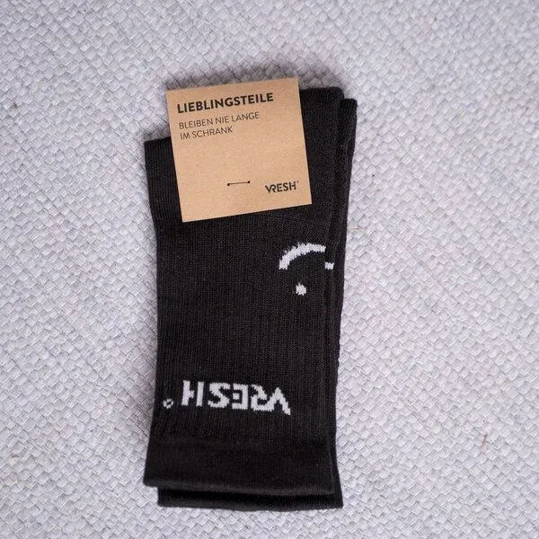 Vresh Clothing Vresh Clothing Savari - Tennis Socken aus Biobaumwoll-Mix, Schwarz, – Produktbild 4 von 4