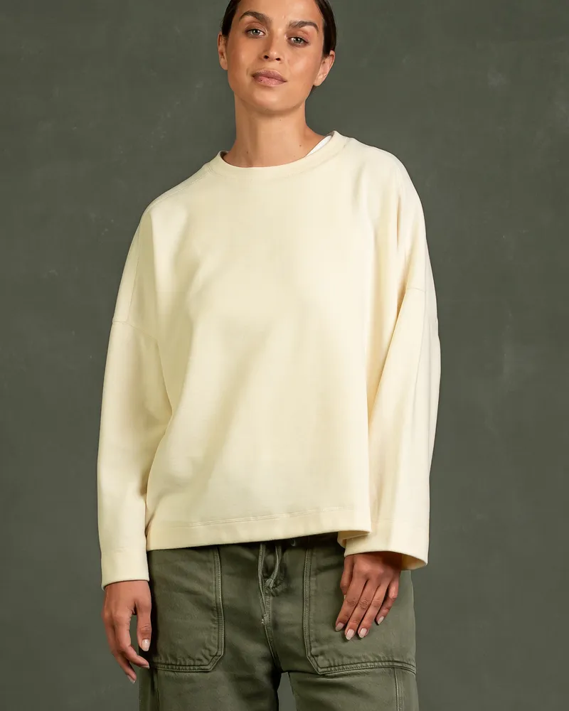 Kuyichi Kuyichi Damen vegan Langarmshirt Hadley Hellgelb, Hellgelb, – Produktbild 1 von 2