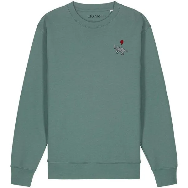 LIGARTI Bestickter Pullover – Tuffi der Elefant – LIGARTI Tiermanufaktur, Terracotta, – Produktbild 3 von 4