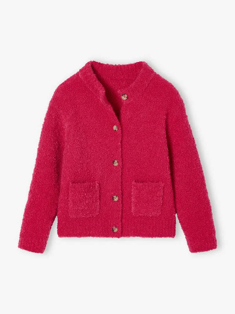 Vertbaudet Strickjacke Mädchen, Fuchsia, – Produktbild 2 von 4