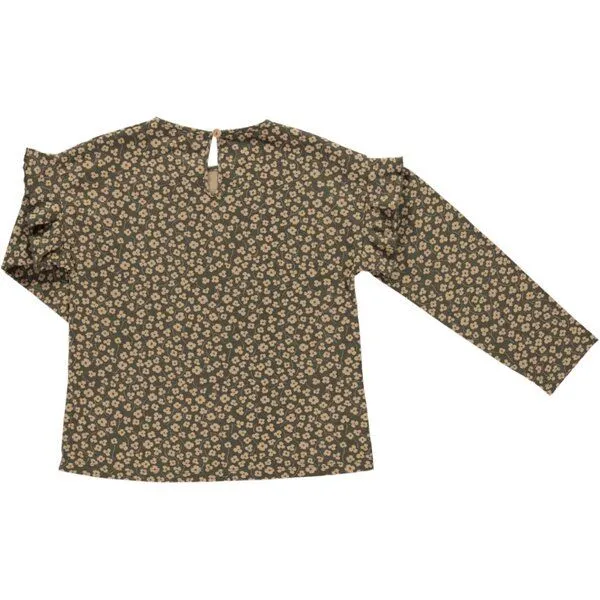 PETER JO PETER JO Langarmshirt aus Bio-Baumwolle Vermont Print, Khaki, – Produktbild 3 von 3