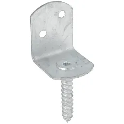 Alberts ALBERTS Flechtzaunhalter, L-Form, feuerverzinkt, HxB 83x30 mm, Karton à 100 St. – Produktbild 1 von 1