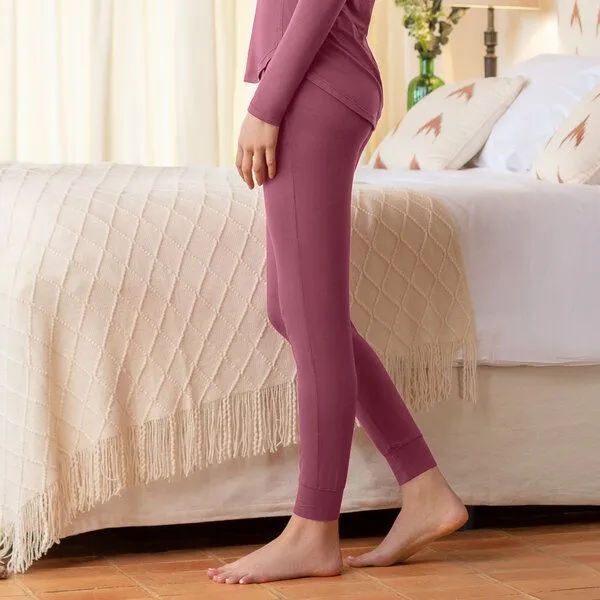 Dagsmejan Dagsmejan Damen Hose mit Bündchen Balance, Maroon (rose), – Produktbild 3 von 4