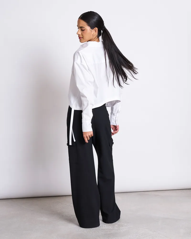 JAN N JUNE JAN 'N JUNE Damen vegan Shirt Drawstring Isted Weiß, Weiß, – Produktbild 1 von 2