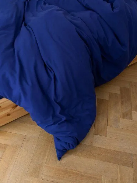 erlich textil erlich textil Cotton Select Bettdeckenbezug für Unisex aus Baumwolle-Flanell in knallblau, Knallblau, – Produktbild 4 von 5