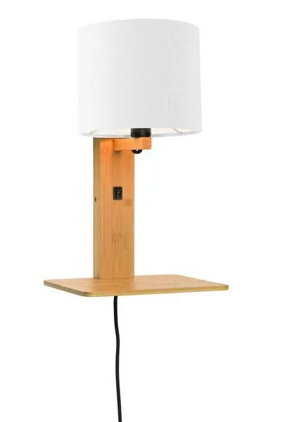 GOOD&MOJO GOOD&MOJO Naturel Wandlampe Andes, Weiss, – Produktbild 2 von 4