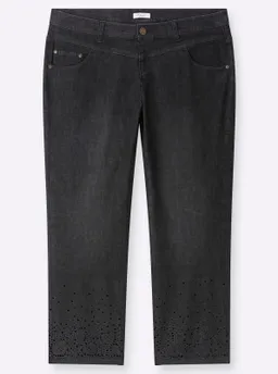 sheego Gerade Jeans black denim – Produktbild 1 von 1