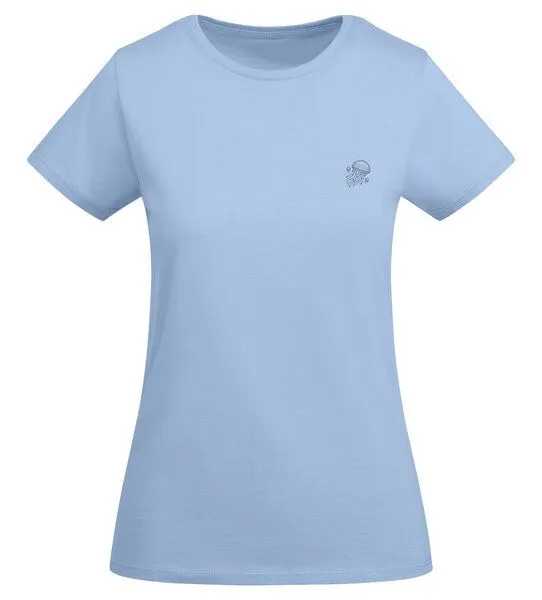 vis wear vis wear Qualle Familie - Damen Organic Shirt, Blau, – Produktbild 4 von 4