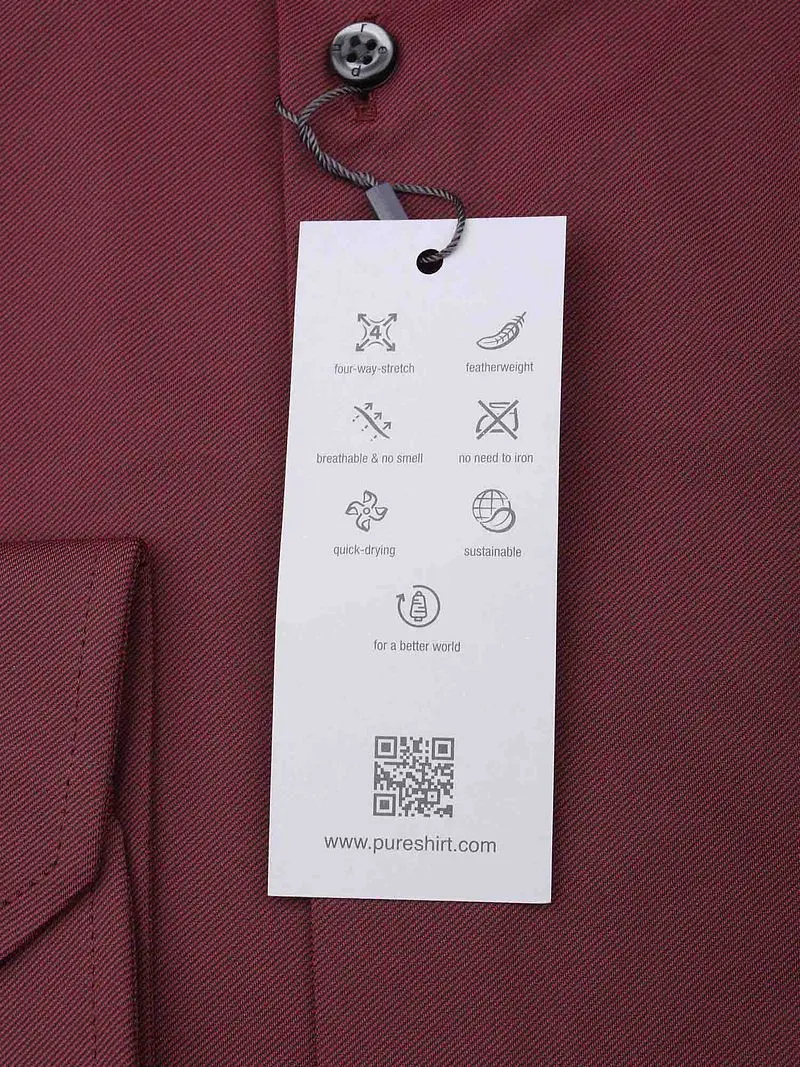 Pure Pure Functional Shirt Bordeaux - Größe 41 (L), Rot, – Produktbild 3 von 3