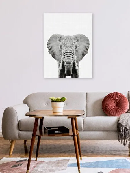 Photocircle Photocircle Poster / Leinwandbild - Elephant (Black and White) – Produktbild 2 von 4
