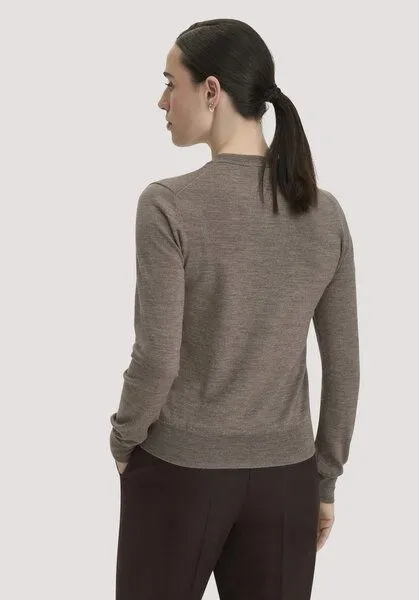 hessnatur hessnatur Pullover Regular aus reiner Bio-Merinowolle, Dunkles mauve, – Produktbild 2 von 4