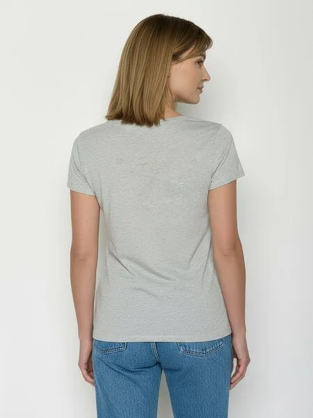 GreenBomb GREENBOMB Basic Loves - Sportliches T-Shirt aus Bio-Baumwolle / GOTS / Fair & Vegan, Grau (heidegrau), – Produktbild 4 von 4