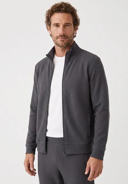 ORGANICATION ORGANICATION JORRIN | Waffel-Jacke aus Bio-Baumwolle & recyceltem Polyester, Grey, – Produktbild 5 von 5
