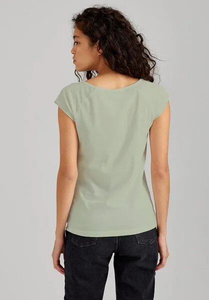 THOKKTHOKK ThokkThokk TT01 Cap Sleeve T-Shirt Damen (GOTS, vegan, Bio-Baumwolle), Desert sage (grau-grün), – Produktbild 3 von 6