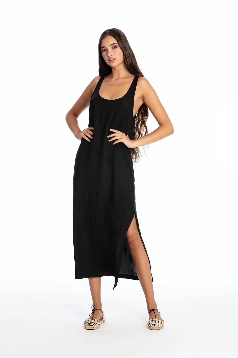 RAVENS VIEW IBIZA RAVENS VIEW IBIZA Damen vegan Kleid Ariana Schwarz, Schwarz, – Produktbild 1 von 1