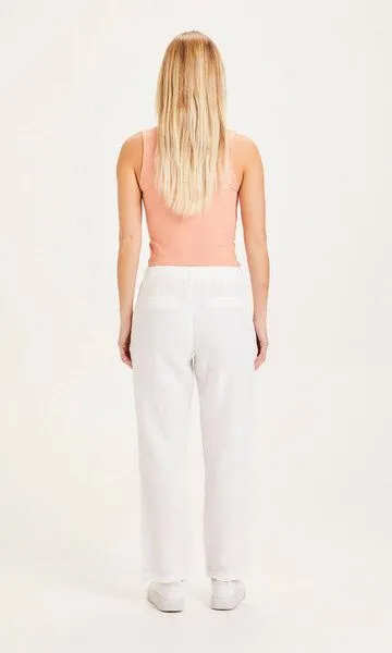KnowledgeCotton Apparel KnowledgeCotton Apparel Damen Leinenhose, Bright white, – Produktbild 2 von 3