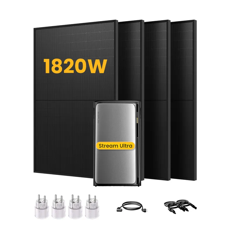 EcoFlow EcoFlow Stream Ultra, All-in-One Speicher für Balkonkraftwerke, mit 4 x 455 Bifaziale Solarmodule, by Powerness - Stream Ultra | 1920Wh / 4 x Smart Plug / Selbstabholung – Produktbild 1 von 1