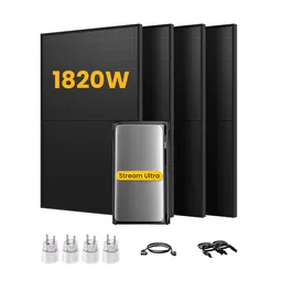 EcoFlow EcoFlow Stream Ultra, All-in-One Speicher für Balkonkraftwerke, mit 4 x 455 Bifaziale Solarmodule, by Powerness - Stream Ultra | 1920Wh / 4 x Smart Plug / Selbstabholung – Produktbild 1 von 1