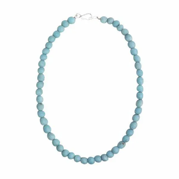 Global Mamas Global Mamas Halskette mit Perlen aus Recycling Glas, 46 cm, Blau, – Produktbild 1 von 1