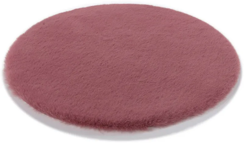 ASTRA Teppich Elda, rund, Höhe: 13 mm, runde Dekofelle im 4 er Set, kuschelweich, Wohnzimmer, Kinderzimmer, Rot, – Produktbild 1 von 3