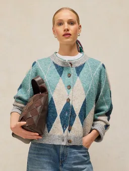White Stuff Cardigan mit Rautenmuster - 44 – Produktbild 1 von 1