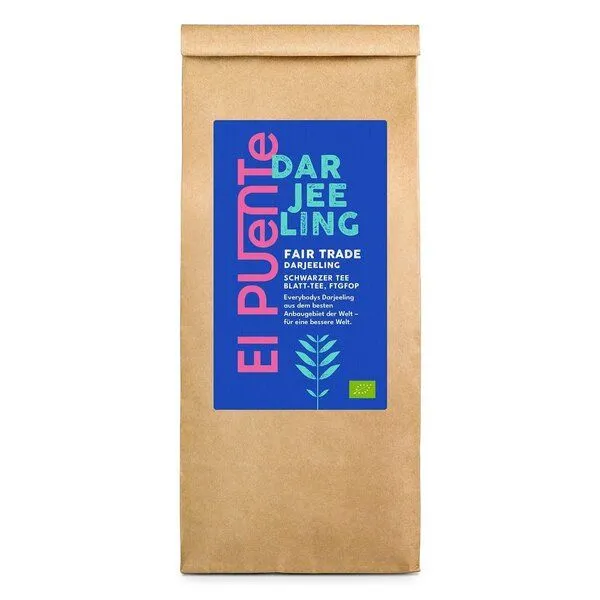 El Puente El Puente Darjeeling - Bio-Schwarztee lose, Blatt-Tee FTGFOP | Fair Trade | Bio-zertifiziert | Vegan | Glutenfrei, Mehrfarbig, – Produktbild 1 von 1
