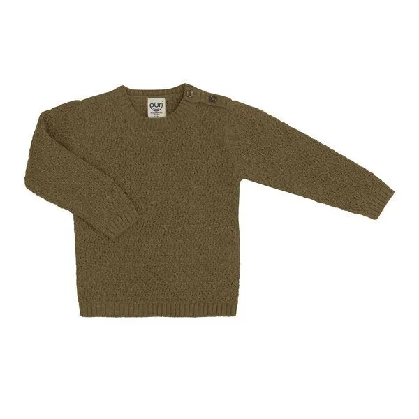 Puri Organic Puri Organic Kinder Pullover Diamond Bio Baumwolle Leinen, Olive, – Produktbild 1 von 1