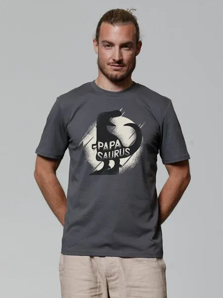 watapparel watapparel T-Shirt Unisex Papasaurus, Anthracite, – Produktbild 2 von 4