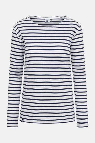 Hanseheld Hanseheld Streifenshirt Damen Langarm GOTS Organic, Natur-marine, – Produktbild 1 von 4