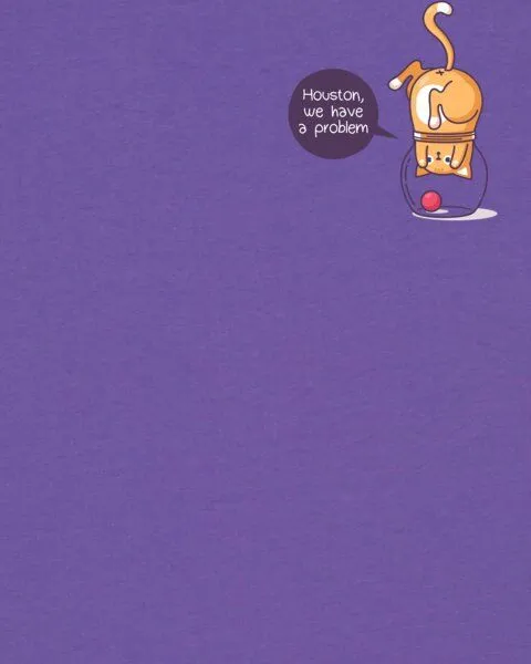 watapparel watapparel T-Shirt Frauen Funny Cat, Purple love, – Produktbild 3 von 3