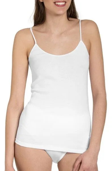 Haasis Bodywear Haasis Bodywear Damen Spaghettiträger Top Feinripp 5er Pack, Weiss, – Produktbild 2 von 4
