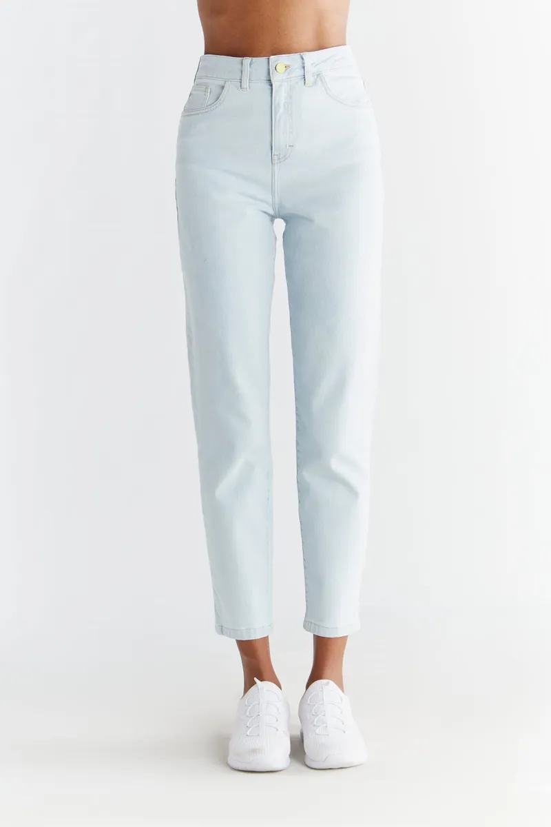 Evermind Evermind Damen vegan Jeans Mom Fit Eisblau, Extra hellblau, – Produktbild 2 von 2