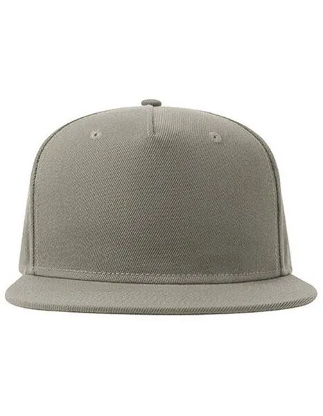 Atlantis Headwear Atlantis Headwear recycelte Flat-Cap mit Kunststoffverschluss, Grau, – Produktbild 1 von 2