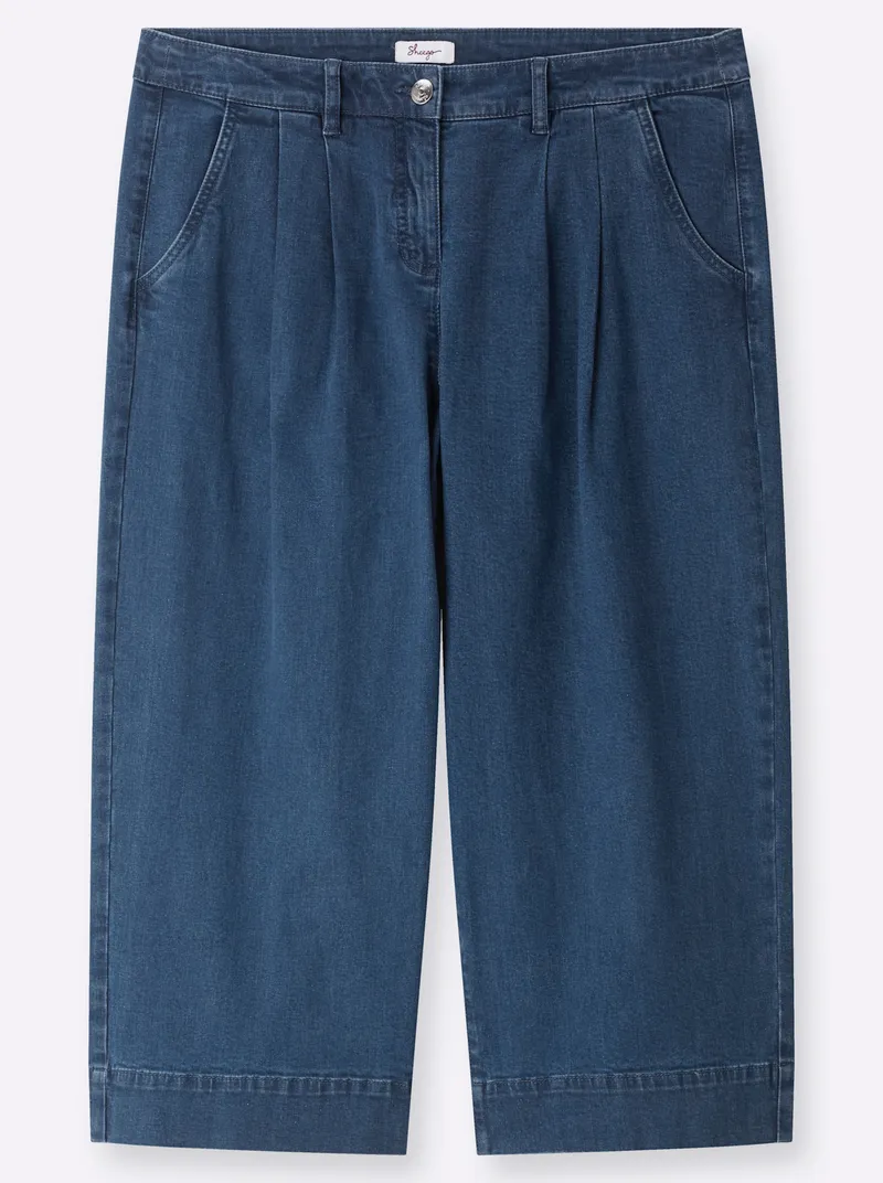sheego Culotte blue-stone-washed, Blue-stone-washed, – Produktbild 1 von 2