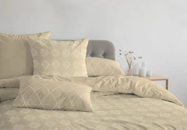 Nature by Adam Nature by Adam Bettwäsche 2tlg aus 100% Bio-Baumwolle - Made in Germany - Romantic Puligny Light, Beige, – Produktbild 3 von 4