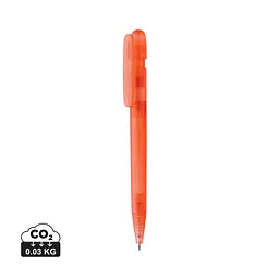 XD Collection Devin transparenter Stift aus GRS zertifiziertem rABS, rot, Rot, – Produktbild 1 von 1