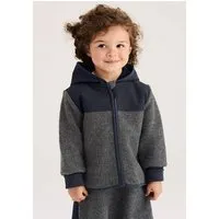 hessnatur hessnatur Wollwalk Jacke aus Bio-Merinowolle mit Softshell, Anthrazit, – Produktbild 1 von 1