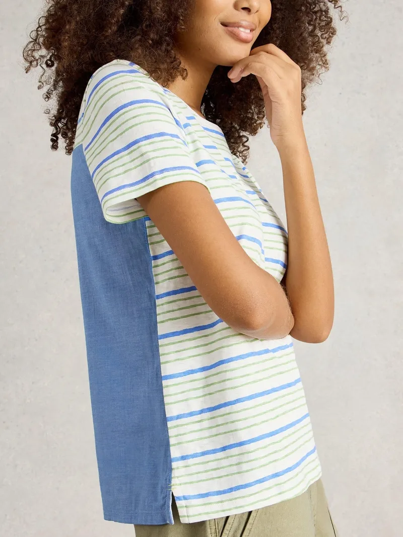 White Stuff T-Shirt Abbie - 38, Blau multi, – Produktbild 3 von 4