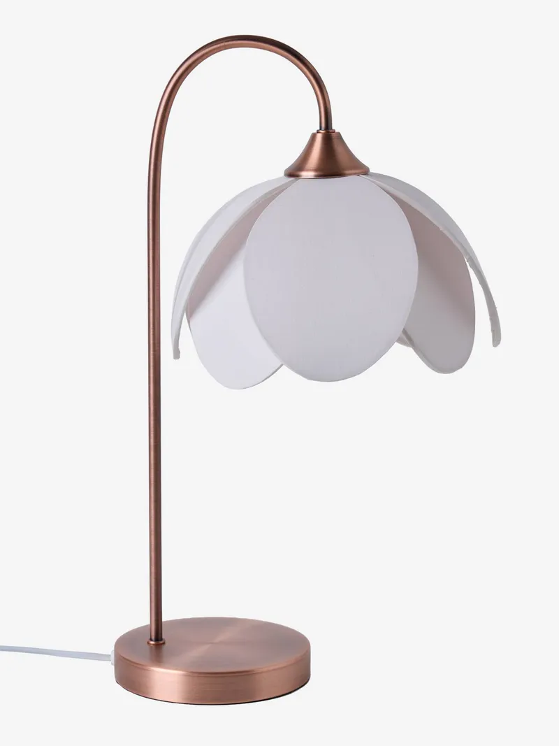 Vertbaudet Nachttischlampe BLUME mit Metallfuß Kinderzimmer, Beige, – Produktbild 2 von 3