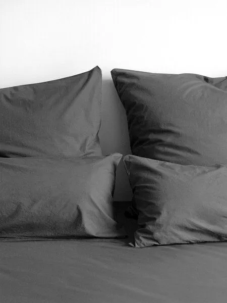 erlich textil erlich textil Cotton Select Spannbettlaken aus Bio-Baumwolle, made in Europe, Dunkelgrau, – Produktbild 2 von 4