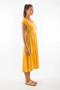 RAVENS VIEW IBIZA RAVENS VIEW IBIZA Damen vegan Kleid Anne Gold Gelb – Produktbild 1 von 1