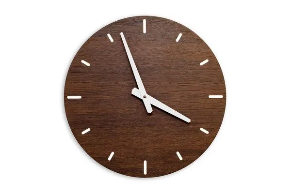 klotzaufklotz klotzaufklotz Wanduhr Furnier, Weiß, – Produktbild 3 von 4