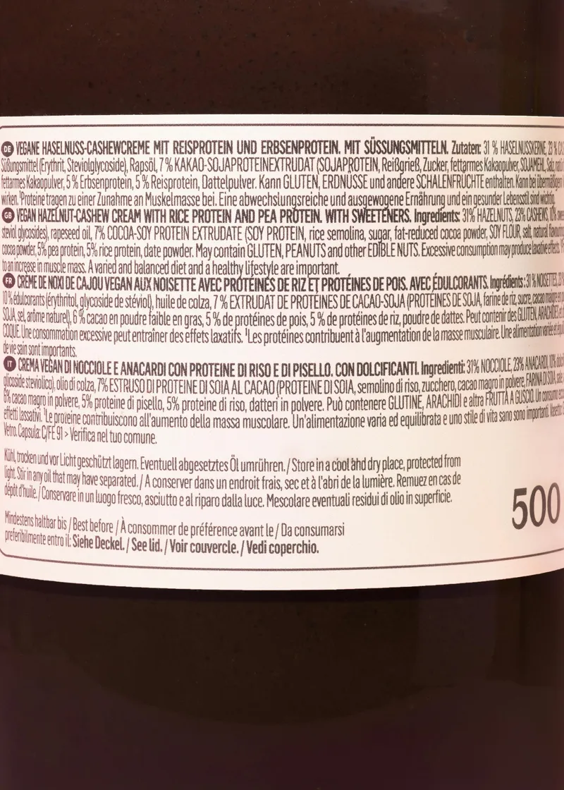 KoRo Vegane Proteincreme Haselnuss Kakao 500 g – Produktbild 5 von 5