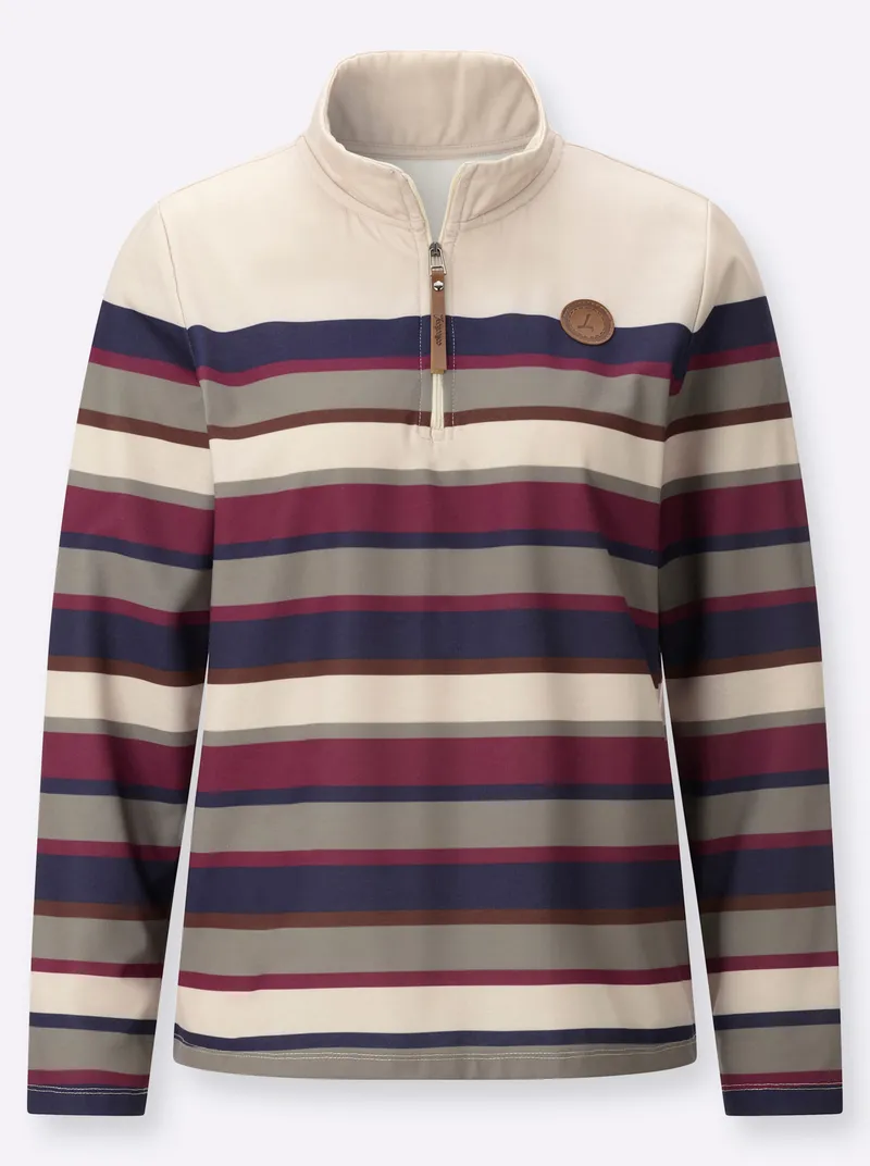 Witt Witt Sweatshirt marine-sand-geringelt, Marine-sand-geringelt, – Produktbild 2 von 2