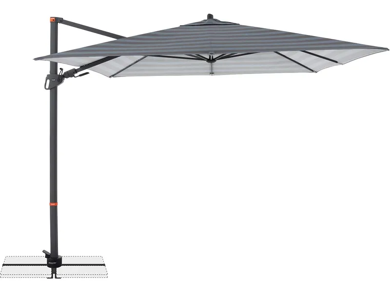 Doppler doppler Pendelschirm "myZone AX" 320 x 240 cm, Blockstreifen anthrazit – Produktbild 1 von 1