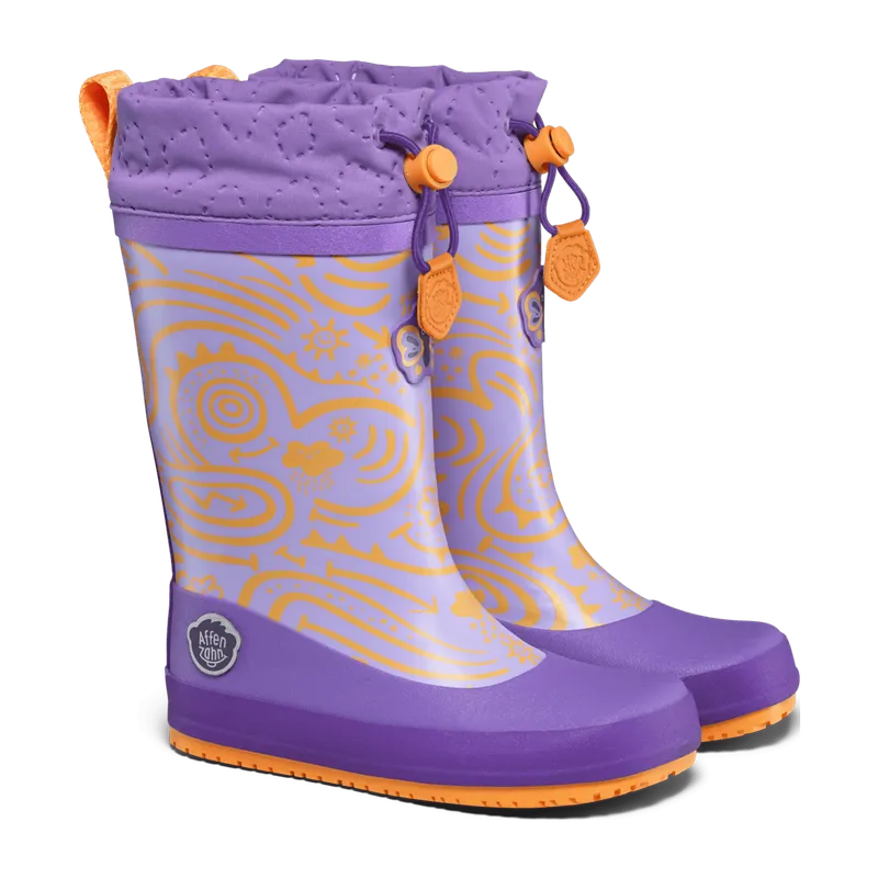 Affenzahn Affenzahn Gummistiefel Puddly Schmetterling für Kinder, lila, Größe 31 EU, Lila, – Produktbild 1 von 6