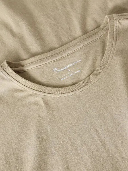 KnowledgeCotton Apparel KnowledgeCotton Apparel Basic T-Shirt, Twill, – Produktbild 3 von 4