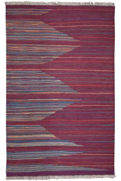 Rugtales Kelim Gashgai Mehrfarbig „Rugtales“ aus Schurwolle, 93x147 cm, Bunt, – Produktbild 2 von 4